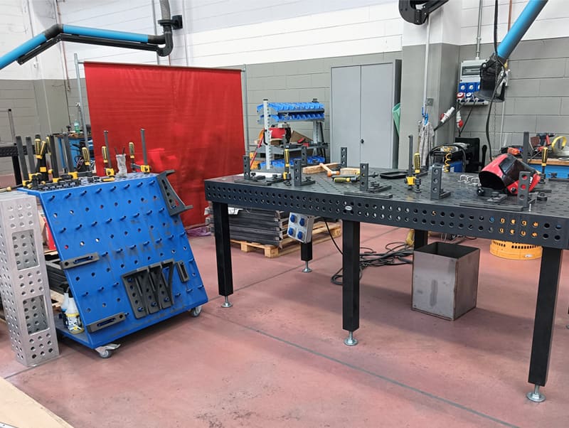 TIG Welding Stations Equipped with Siegmund Tables